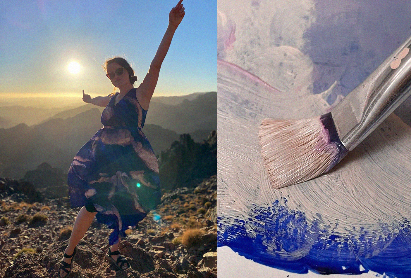 malowanie kobaltowych chmur